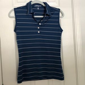 Nike Golf Striped Sleeveless Polo